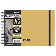 ROME Cuaderno A5 Sketch EcoNaturale 250g Técnicas Mixtas / 20 hojas