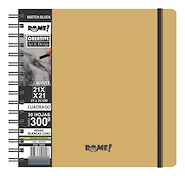 ROME Cuaderno 21x21 Sketch Eco White 300g Técnicas Mixtas / 30 hojas