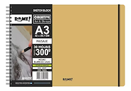 ROME Cuaderno A3 Sketch Eco White 300g Técnicas Mixtas / 30 hojas