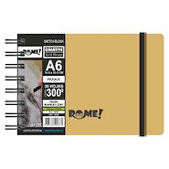 ROME Cuaderno A6 Sketch Eco White 300g Técnicas Mixtas / 30 hojas