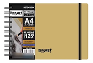 ROME Cuaderno A4 Sketch EcoKraft 125g Técnicas Secas / 60 hojas