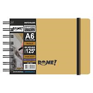ROME Cuaderno A6 Sketch EcoKraft 125g Técnicas Secas / 60 hojas