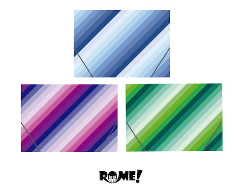 ROME Carpeta 3 Solapas Colorful Doble Oficio Carpeta