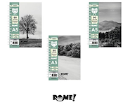 ROME Cuaderno A5 Cuaderno 90 hojas 90 grs