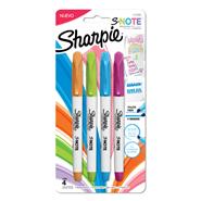 SHARPIE Resaltador Blister X 4 S.Note: Trazo Fino y Grueso
