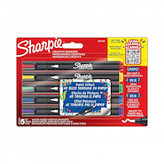SHARPIE Marcadores Acrilico x5 Punta Bala - Base Agua
