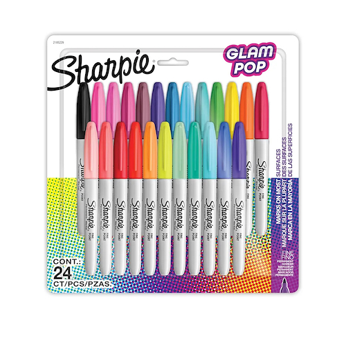SHARPIE MARCADOR SHARPIE Glamp pop finos BLISTER X 24 COLOR
