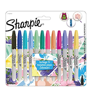 SHARPIE Marcadores Pastel x 12 12 Punta Fina+5 Tarjetas para Decorar