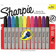 SHARPIE Blister X 12 Brush Permanente
