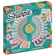 SHARPIE Vintage Ruleta 30 Mrcadores + Hojas con stickers Vintage