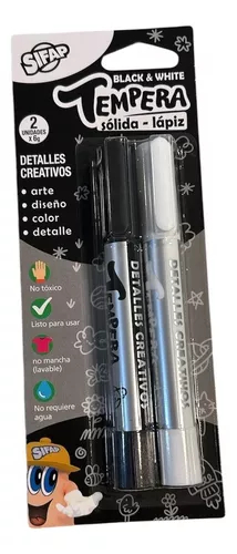 SIFAP TEMPERA SOLIDA LAPIZ SIFAP X 2 COLORES Black and white