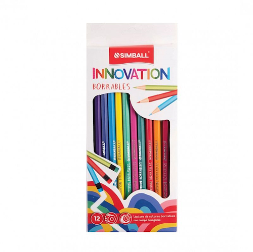 SIMBALL MICRO Lapices Innovation X 12 Largos Borrables Escritura Escolar