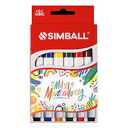 SIMBALL MICRO Marcadores Maxi Al Agua X 6 Escritura Escolar
