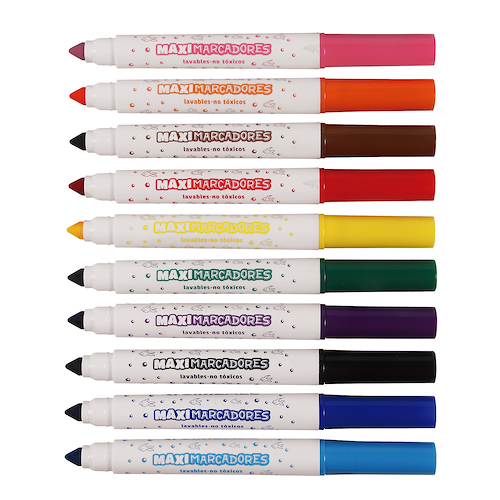 SIMBALL MICRO Marcadores Maxi Al Agua X 10 Escritura Escolar