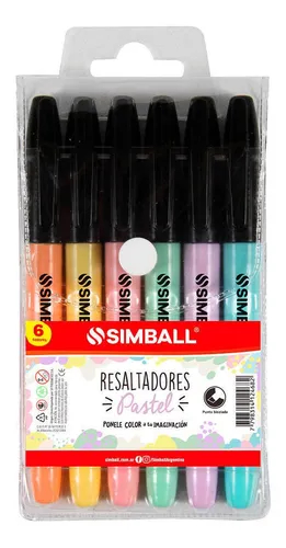 SIMBALL MICRO Resaltador x 6 Pastel Escritura