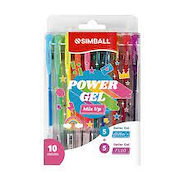 SIMBALL MICRO Gel Pack X 10 Mix Up 5 Glitter + 5 Fluo