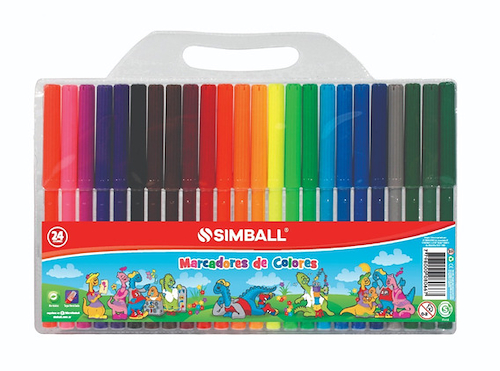 SIMBALL MICRO Marcadores X 24 Escritura Escolar