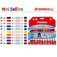 SIMBALL MICRO Marcadores Con Sello X 10 Mini Escritura Escolar