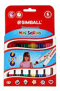 SIMBALL MICRO Marcadores Con Sello X 6 Mini Escritura Escolar