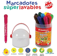 SIMBALL MICRO Marcadores Superlavables x12 Escritura Escolar