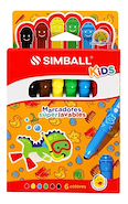SIMBALL MICRO Marcadores Superlavables X 6 Escritura Escolar
