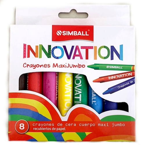SIMBALL Crayones MAXI Jumbo X 8 Escritura Escolar