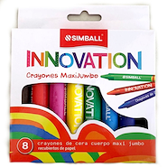 SIMBALL Crayones MAXI Jumbo X 8 Escritura Escolar