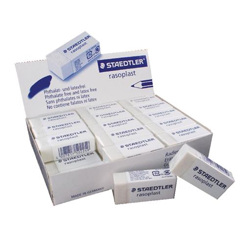 STAEDTLER Goma Blanca Reglas/Gomas/Sacapuntas