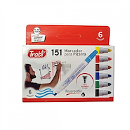 TRABI Marcadores para pizarra 151  X 6 Escritura