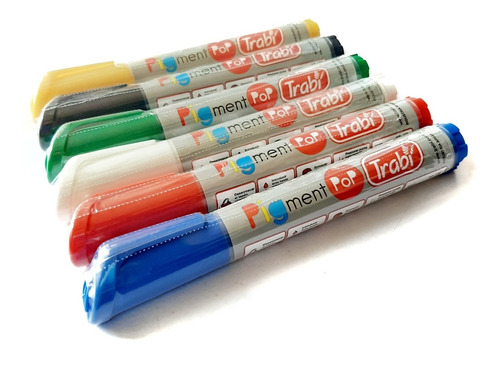 TRABI Marcador Pigment Pop Escritura -  Punta redonda y Biselada