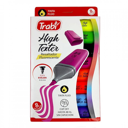 TRABI High Texter Resaltador Neon X8 Escritura