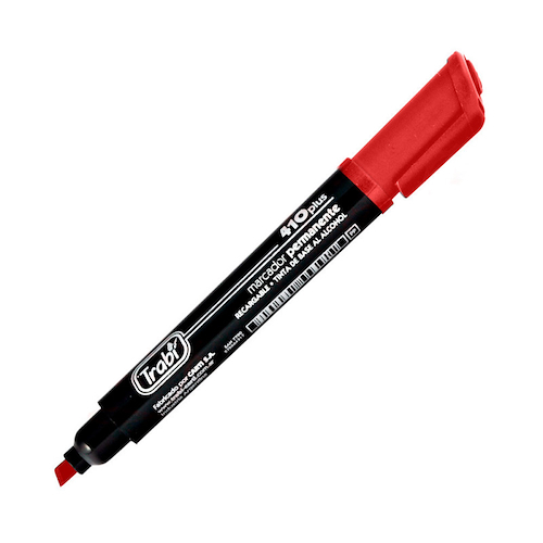 TRABI 410 Marcador Permanente Rojo Escritura