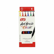 TRABI Marcador Art Brush x 6 Clasico Escritura