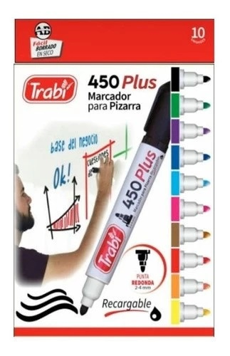 TRABI Marcadores para pizarra 450 X 10 450 Plus
