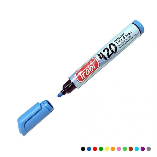 TRABI 420 Marcador Al Agua Gris Escritura
