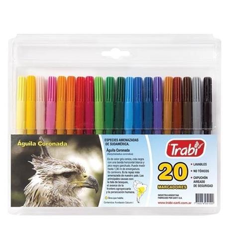 TRABI Marcadores X 20 Escritura Escolar