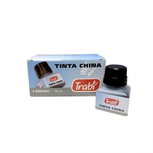 TRABI Tinta China X 15 Cc. Negra Tinta China