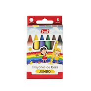 TRABI Crayones Jumbo X 6 Escritura Escolar