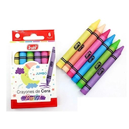 TRABI Crayones Jumbo Pastel X 6 Escritura Escolar