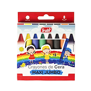 TRABI Crayones Maxi Jumbo X 8 Escritura Escolar