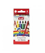 TRABI Crayones de Cera x 6 Escritura Escolar