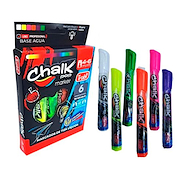 TRABI Chalk Pop x 6  Recargables Marcador de Tiza Liquida 2 Puntas Intercambiables