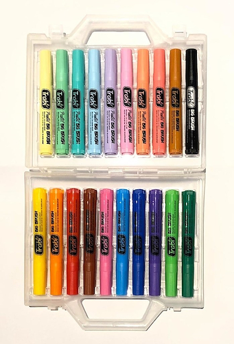 TRABI Valija x 20 Marcadores Big Brush 10 classic + 10 pastel