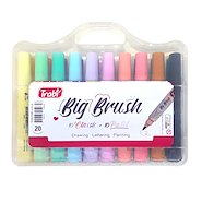 TRABI Marcadores Big Brush X 20 Valija Escritura