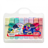 TRABI Valija Resaltadores x 16 U. 8 u. Pastel + 7 u. Fluo + 1 Tachador
