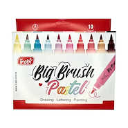 TRABI Marcadores Big Brush X 10 Pastel Escritura