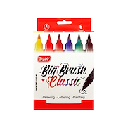 TRABI Marcadores Big Brush X 6 Classic Escritura