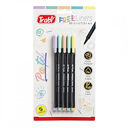 TRABI Microfibra Micro Free Liners Pastel Escritura x 5 Microfibras