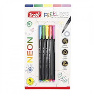 TRABI Microfibra Micro Free Liners Neon Escritura x 5 Microfibras