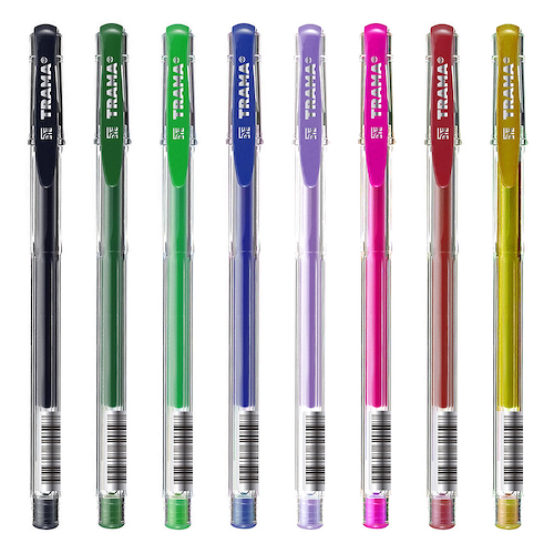 TRAMA Roller Ball Gel Glitter Escritura